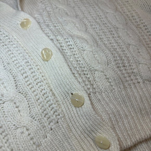 Michelle Stuart Vintage Lambwool Angora Rabbit Hair Button Sweater Womens Medium - Picture 8 of 8